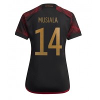 Fotballdrakt Dame Tyskland Jamal Musiala #14 Bortedrakt VM 2022 Kortermet